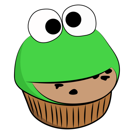here is a Frog Cupcake Sticker from the Food and Beverages collection for sticker mania