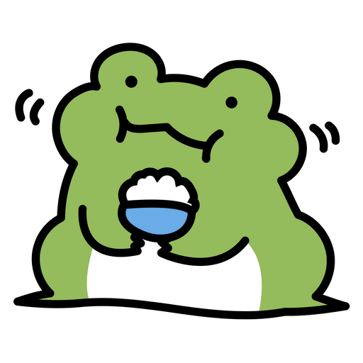 Frog Eats Sticker