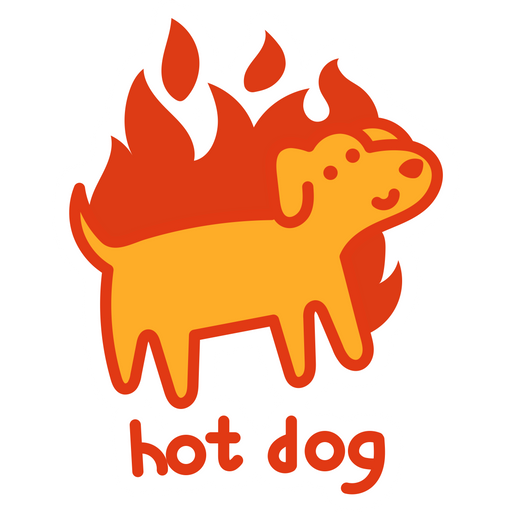 here is a Red Hot Dog Sticker from the Animals collection for sticker mania