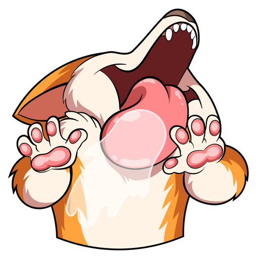 here is a Licking Corgi Dog Sticker from the Animals collection for sticker mania