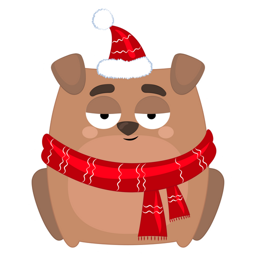 here is a New Year Dog Sticker from the Holidays collection for sticker mania