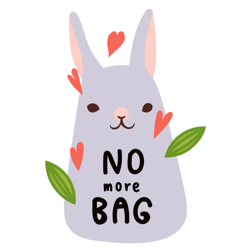 No More Bag Rabbit Sticker