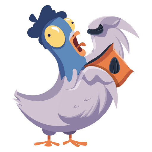 here is a Pigeon Eats Sunflower Seeds Sticker from the Animals collection for sticker mania