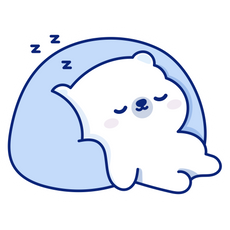 Polar Bear Sleeping Sticker