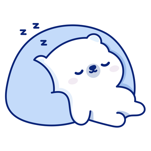 Polar Bear Sleeping Sticker