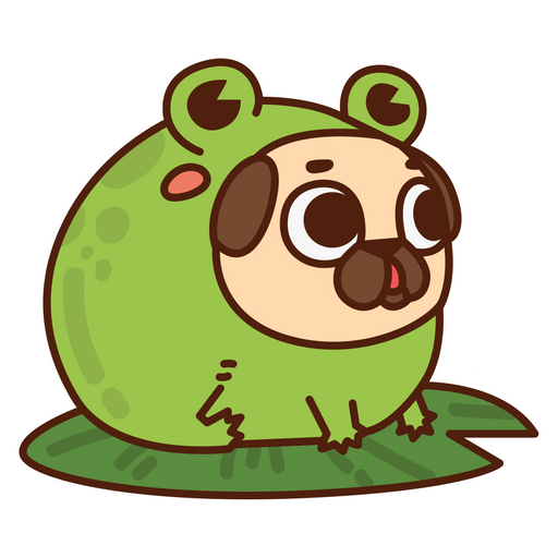 here is a Puggle Pug Toad Sticker from the Animals collection for sticker mania