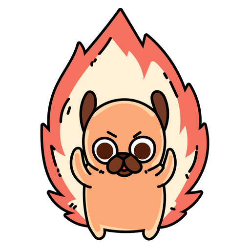 here is a Puglie Pug Power Sticker from the Animals collection for sticker mania