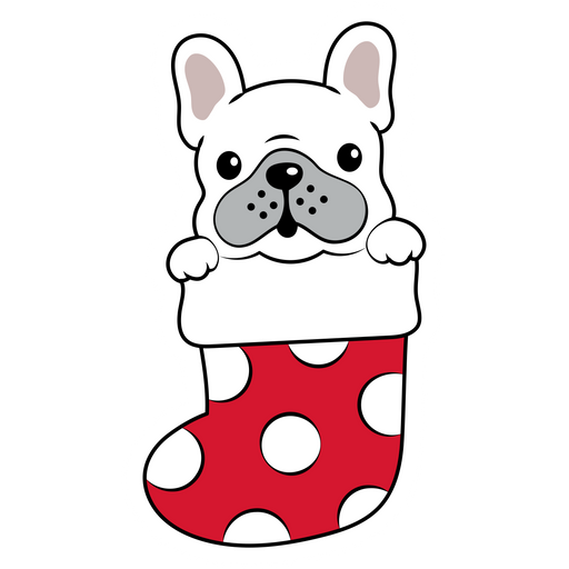 Puppy in Christmas Sock Sticker