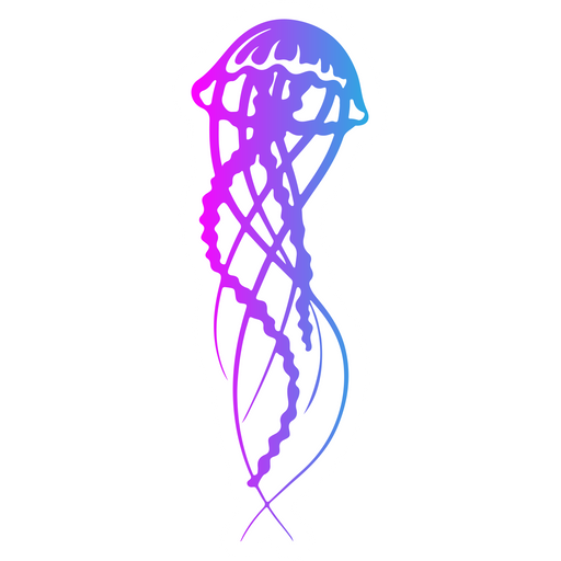 Purple-Blue Jellyfish Sticker