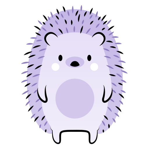 Purple Hedgehog Sticker