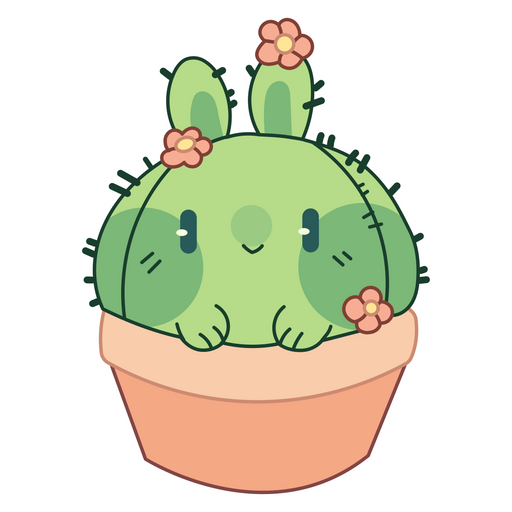 Rabbit Cactus Sticker