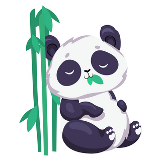Sleeping Cute Panda Sticker - Sticker Mania