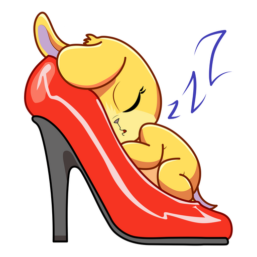 here is a Sleeping Mouse in a Shoe Sticker from the Animals collection for sticker mania