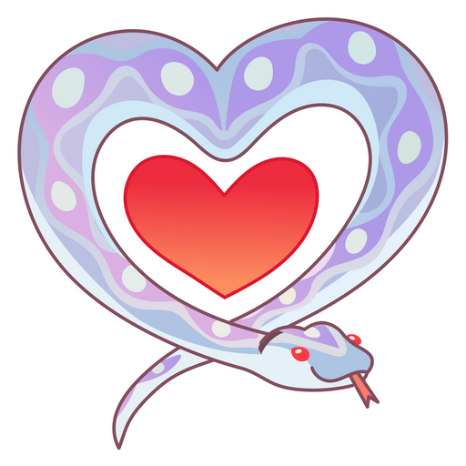 here is a Snake Love Sticker from the Animals collection for sticker mania