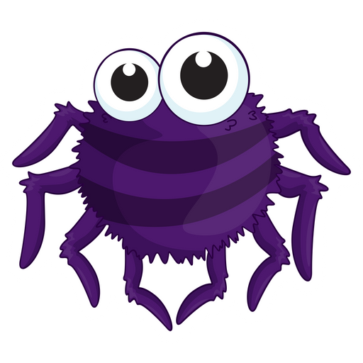 Cute Purple Spider Sticker - Sticker Mania