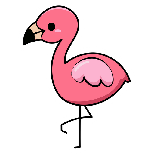 Standing Flamingo Sticker