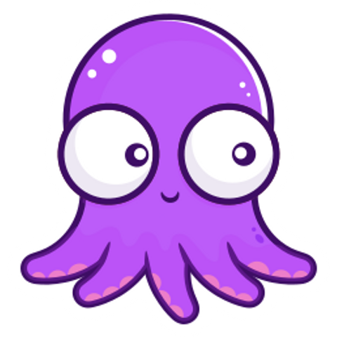 Сute Purple Octopus Sticker - Sticker Mania