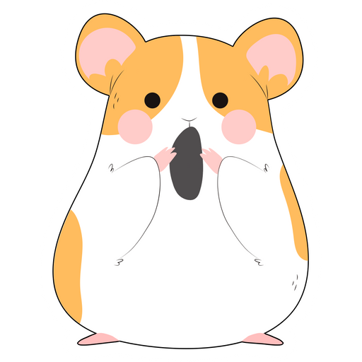 Cute Hamster with a Grain Sticker - Sticker Mania