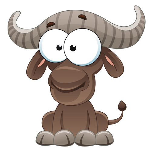 here is a Cute Buffalo Sticker from the Cute collection for sticker mania