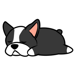 Cute Sleeping Bulldog Sticker - Sticker Mania