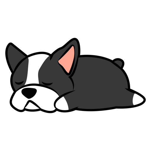 Cute Sleeping Bulldog Sticker