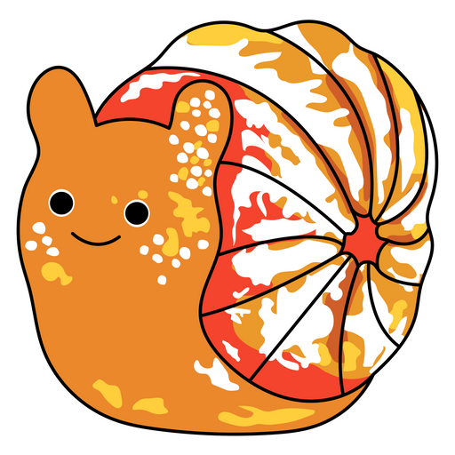 Tangerine Snail Sticker