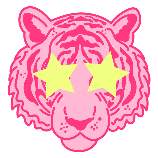 Tiger with Star Eyes Sticker