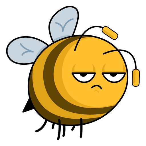 Tired Bee Sticker