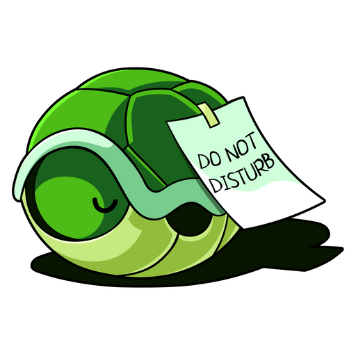 Turtle Shell Do Not Disturb Sticker