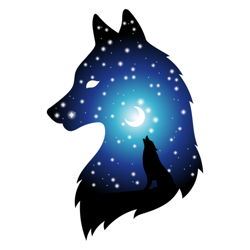 here is a Howling Wolf Sticker from the Animals collection for sticker mania