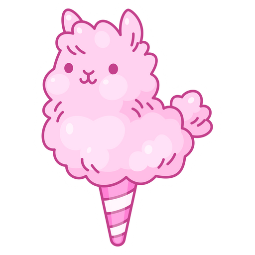 here is a Cotton Candy Llama Sticker from the Cute collection for sticker mania