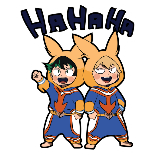 here is a Boku No Hero Academia Katsuki and Izuku Laughing Sticker from the My Hero Academia collection for sticker mania