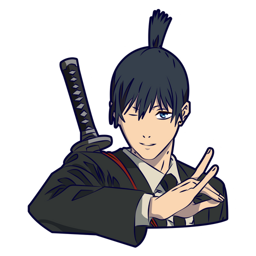 here is a Chainsaw Man Aki Hayakawa Summons a Devil Sticker from the Anime collection for sticker mania