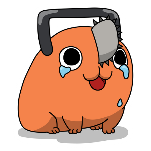 here is a Chainsaw Man Pochita Crying Sticker from the Anime collection for sticker mania