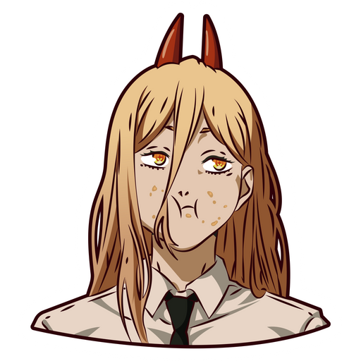 here is a Chainsaw Man Power Eats Sticker from the Anime collection for sticker mania