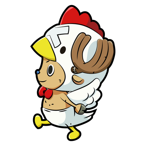 here is a One Piece Tony Tony Chopper Chicken Sticker from the Anime collection for sticker mania