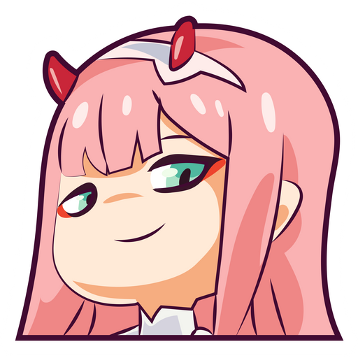 here is a Darli Fra Zero Two Gazing Sticker from the Anime collection for sticker mania