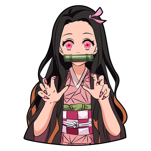 here is a Demon Slayer Nezuko Kamado Sticker from the Anime collection for sticker mania
