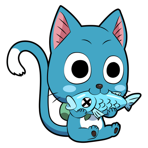 here is a Fairy Tail Happy Sticker from the Anime collection for sticker mania