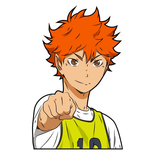here is a Haikyuu!! Shoyo Hinata Victory Sticker from the Anime collection for sticker mania