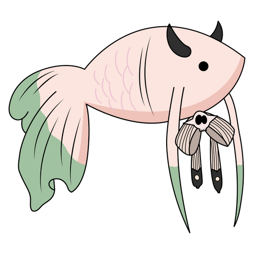 here is a Toilet-Bound Hanako-Kun Yashiro Nene Fish Form Sticker from the Anime collection for sticker mania