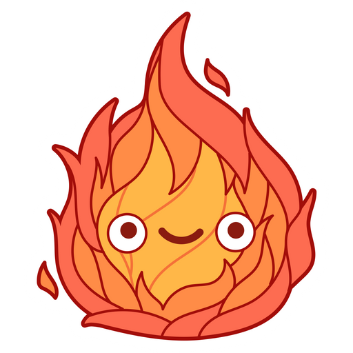 here is a Howl's Moving Castle Calcifer Sticker from the Anime collection for sticker mania