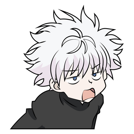 here is a Hunter x Hunter Killua Zoldyck Disturbed Sticker from the Anime collection for sticker mania