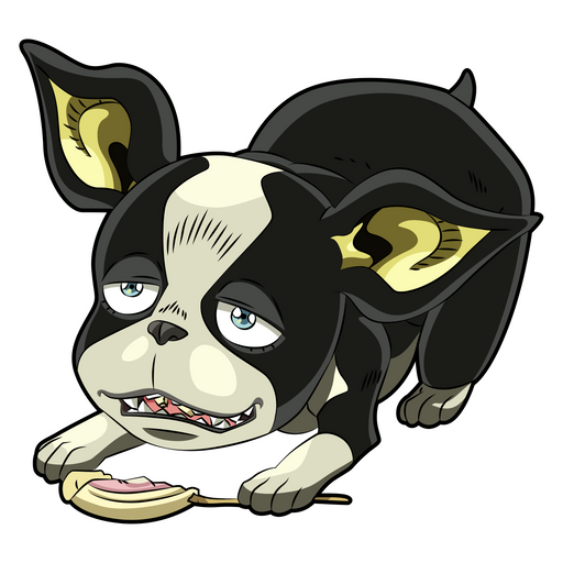 here is a JoJo's Bizarre Adventure Iggy Sticker from the Anime collection for sticker mania