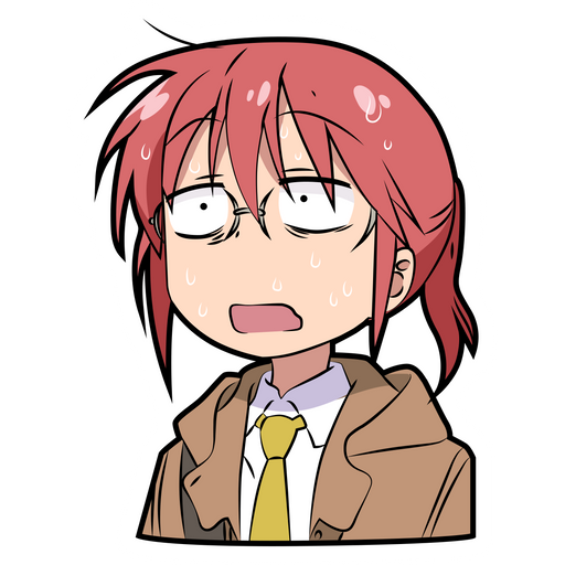 here is a Shocked Kobayashi Sticker from the Anime collection for sticker mania