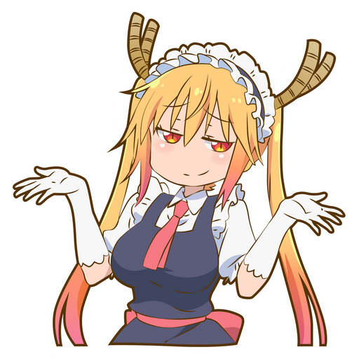 here is a Miss Kobayashi's Dragon Maid Tohru Sticker from the Anime collection for sticker mania