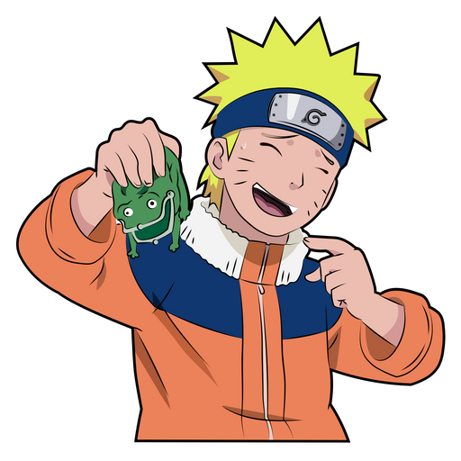 here is a Naruto Uzumaki and Purse Sticker from the Naruto collection for sticker mania