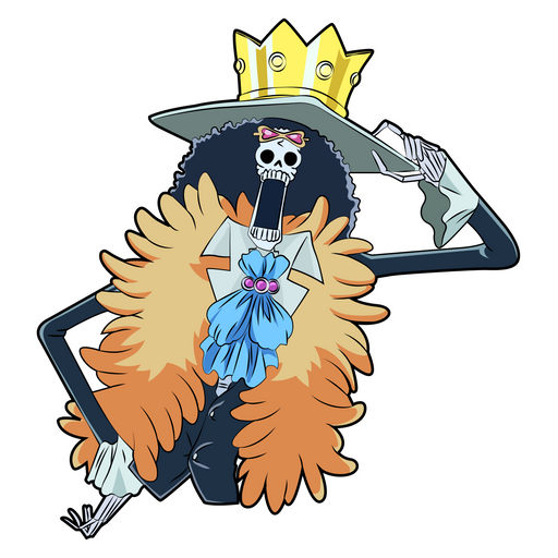 here is a One Piece Brook Sticker from the One Piece collection for sticker mania