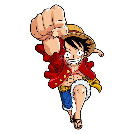 here is a One Piece Monkey D. Luffy Sticker from the Anime collection for sticker mania