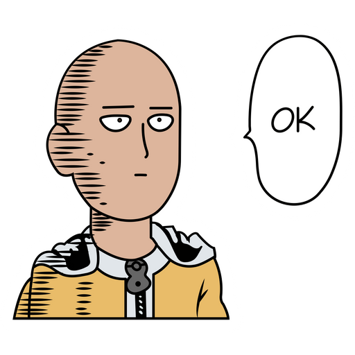 here is a One-Punch Man OK Sticker from the Anime collection for sticker mania